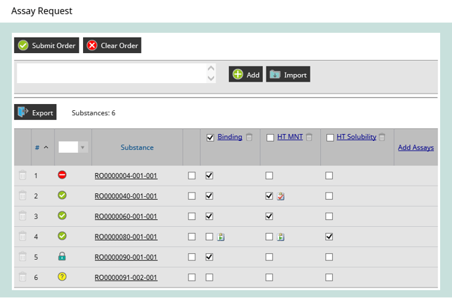 Mosaic-assay-requesting