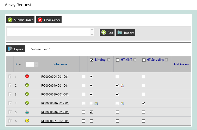 Mosaic-assay-requesting