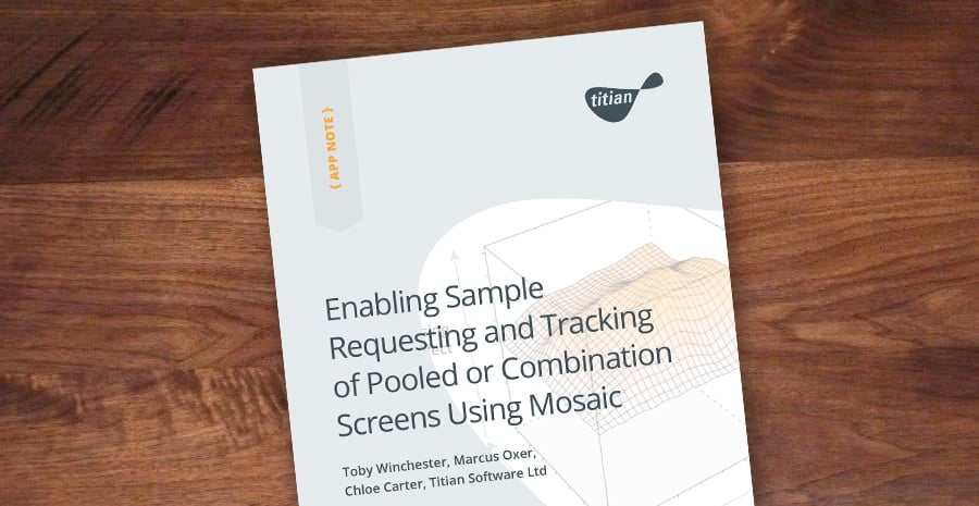 Enabling Sample Requesting and Tracking of Pooled or Combination Screens Using Mosaic Front Cover
